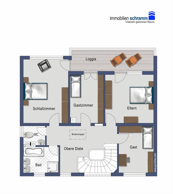Grundriss Obergeschoss Einfamilienhaus Mehlingen